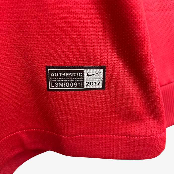 AS Roma 2017/18 Home Jersey Long Sleeve - Retro Version - Image 6