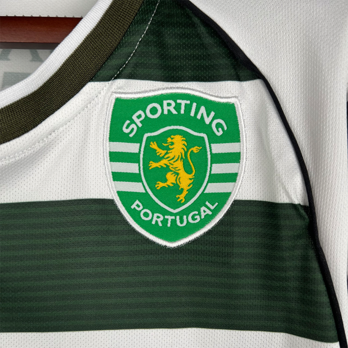 Sporting 2001/03 Home Jersey Long Sleeve - Retro Version - Image 9