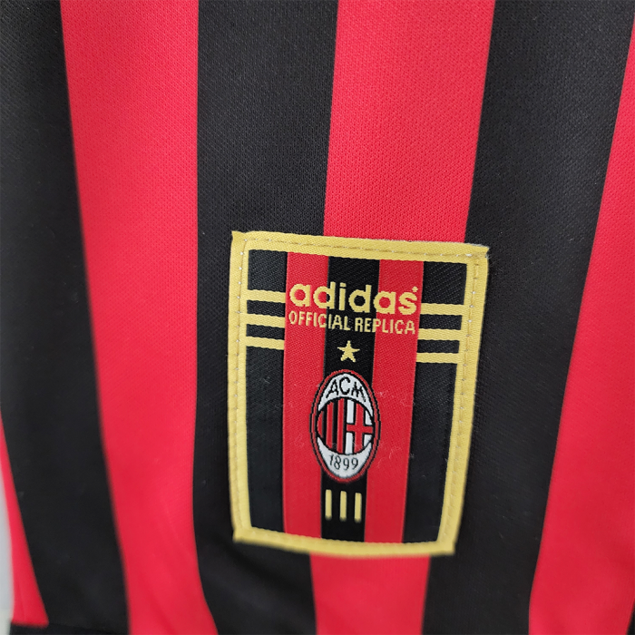 AC Milan 1999/00 Home Jersey Long Sleeve – Retro Version - Image 3