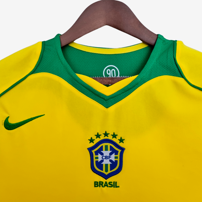 Brazil 2004 Home Jersey – Retro Version - Image 4