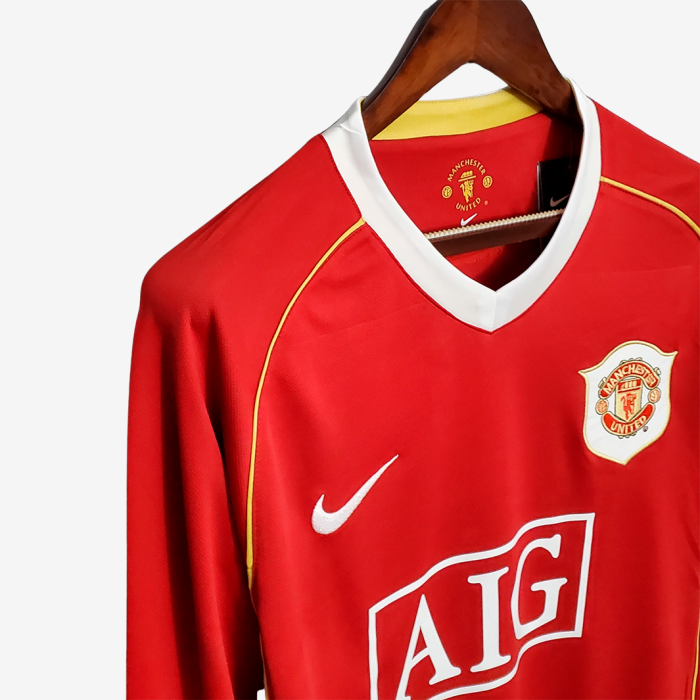 Manchester United 2006/07 Home Jersey Long Sleeve - Retro Version - Image 5