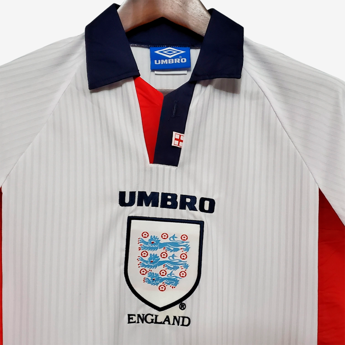 England 1998 Home Jersey Long Sleeve - Retro Version - Image 5