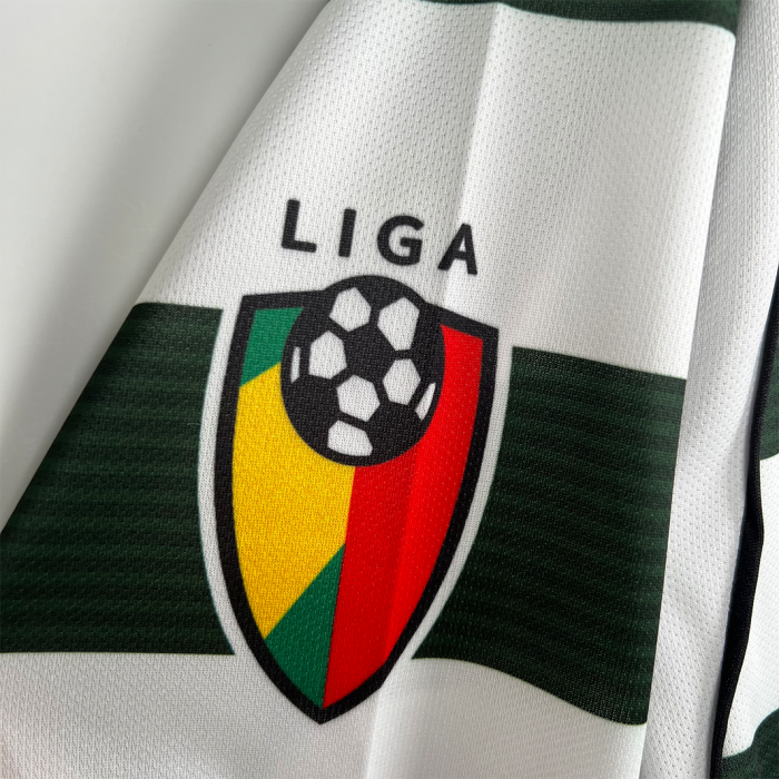 Sporting 2001/03 Home Jersey Long Sleeve - Retro Version - Image 10