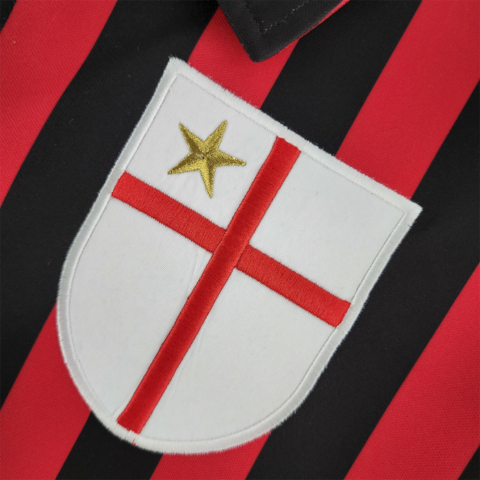 AC Milan 1999/00 Home Jersey Long Sleeve – Retro Version - Image 4