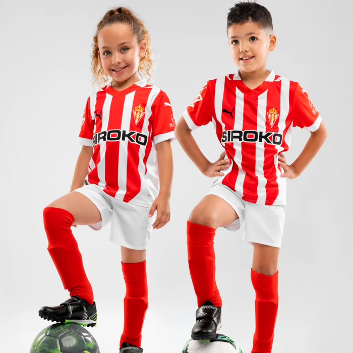 Sporting Gijón 2025/26 Home – Kit Kids - Image 2