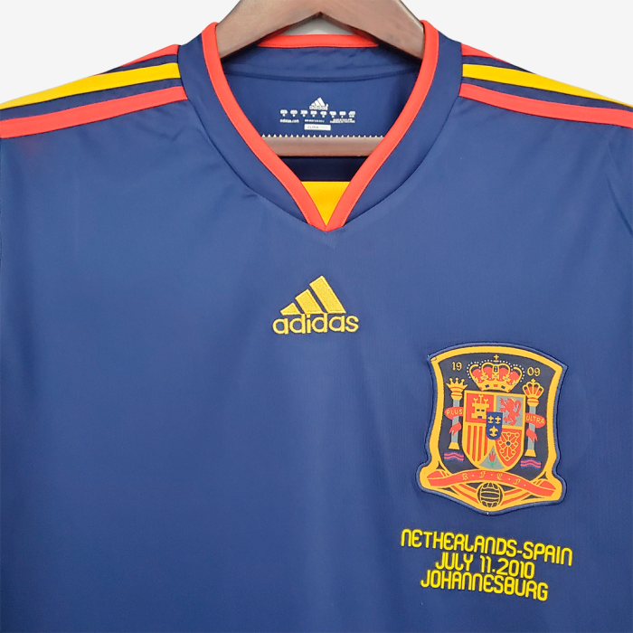 Spain 2010 Away Jersey Long Sleeve – Retro Version - Image 5