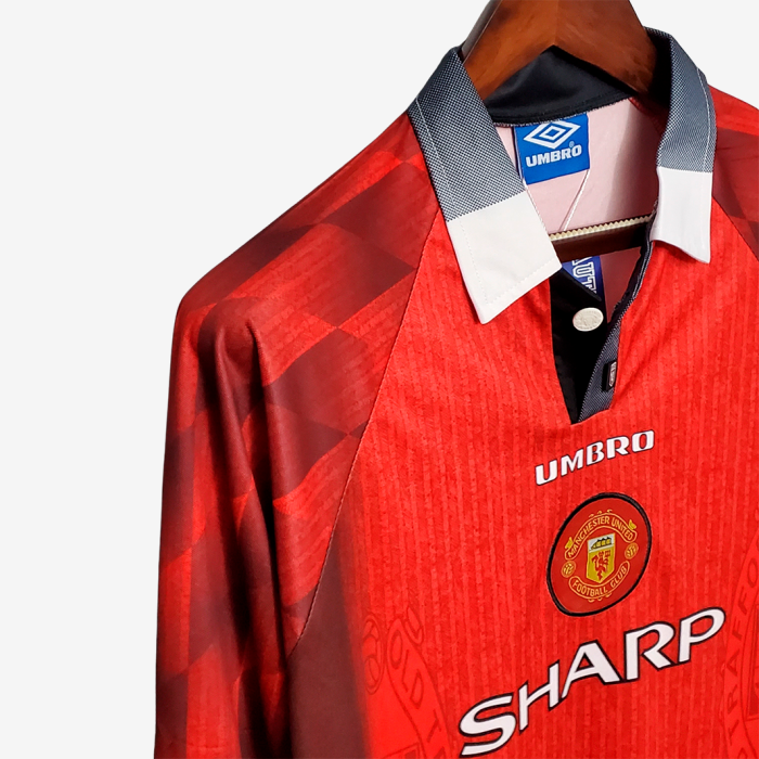 Manchester United 1996/98 Home Jersey Long Sleeve - Retro Version - Image 6