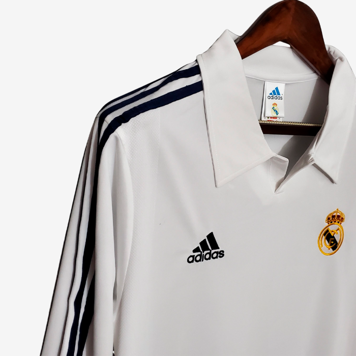 Real Madrid 2002/03 Home Jersey Long Sleeve - Retro Version - Image 6