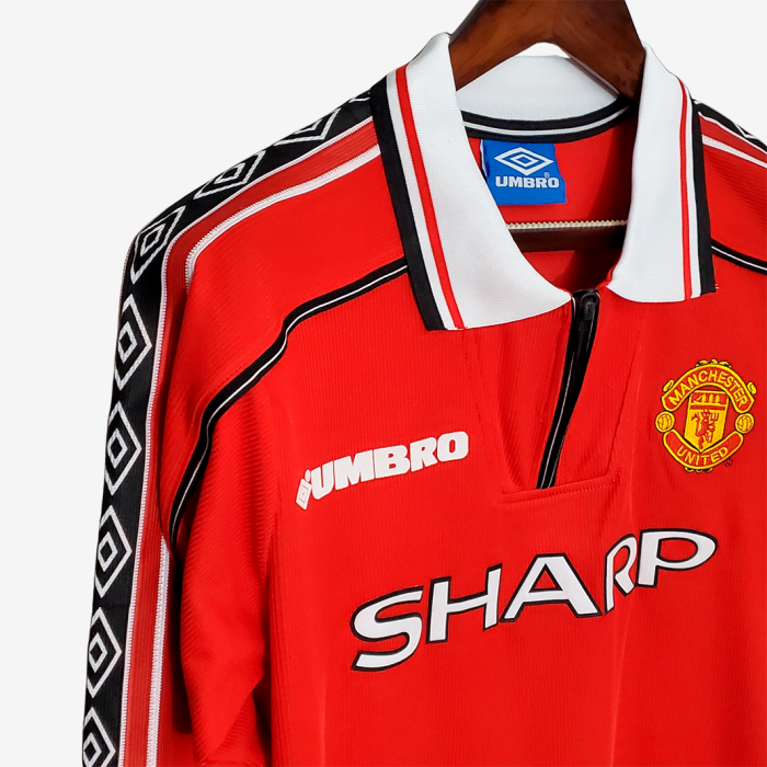 Manchester United 1998/99 Home Jersey Long Sleeve - Retro Version - Image 6