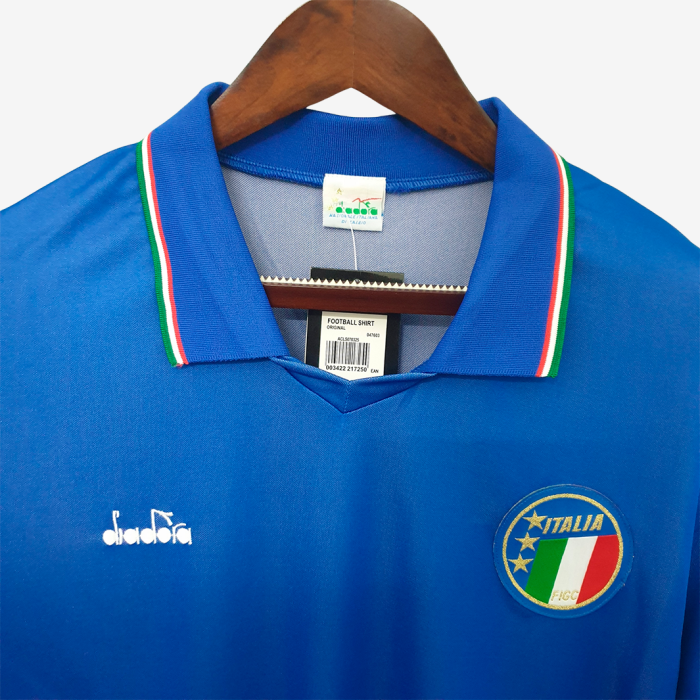 Italy 1990 Home Jersey - Retro Version - Image 6