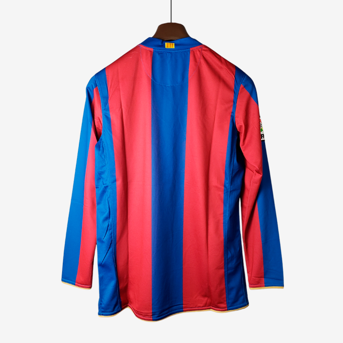 Barcelona 2007/08 Home Jersey Long Sleeve - Retro Version - Image 2