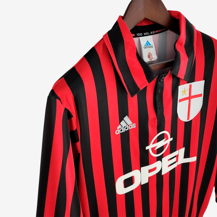 AC Milan 1999/00 Home Jersey Long Sleeve – Retro Version - Image 5