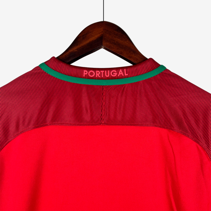 Portugal 2016 Home Jersey Long Sleeve – Retro Version - Image 6