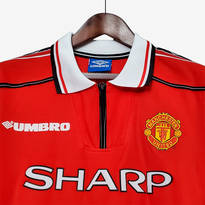Manchester United 1998/99 Home Jersey Long Sleeve - Retro Version - Image 7