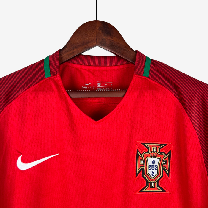 Portugal 2016 Home Jersey Long Sleeve – Retro Version - Image 7