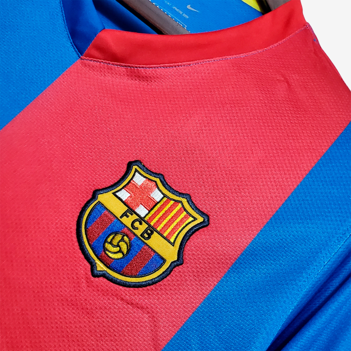 Barcelona 2006/07 Home Jersey Long Sleeve - Retro Version - Image 7
