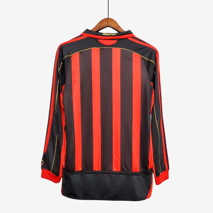 AC Milan 2006/07 Home Jersey Long Sleeve - Retro Version - Image 3