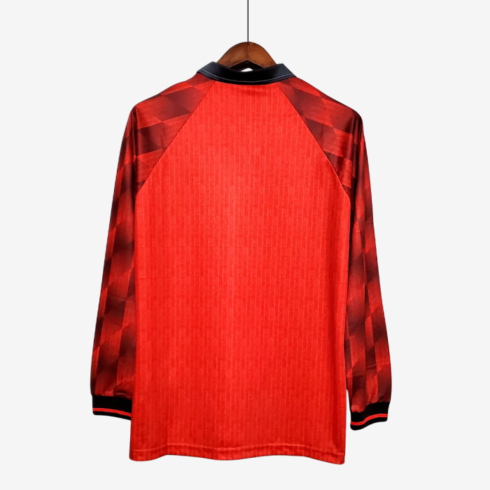 Manchester United 1996/98 Home Jersey Long Sleeve - Retro Version - Image 8