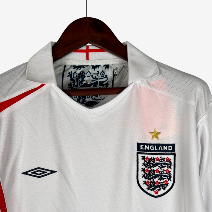 England 2006 Home Jersey Long Sleeve – Retro Version - Image 7