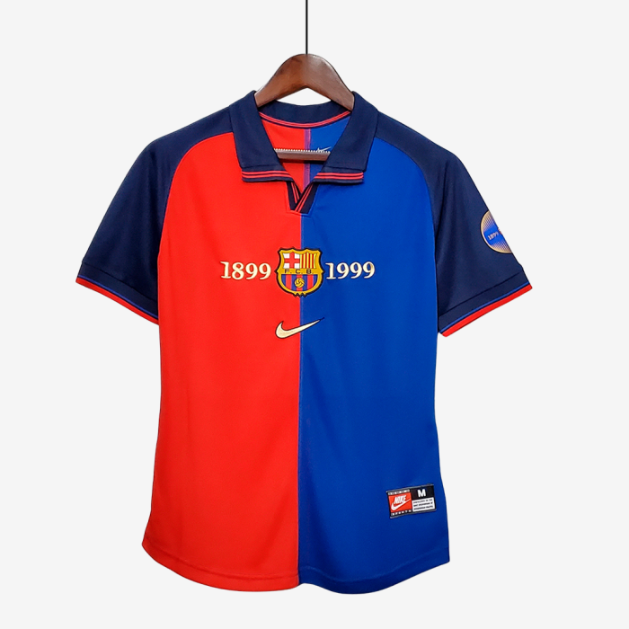 Barcelona 1999/00 Home 100th Anniversary Jersey - Retro Version - Image 1