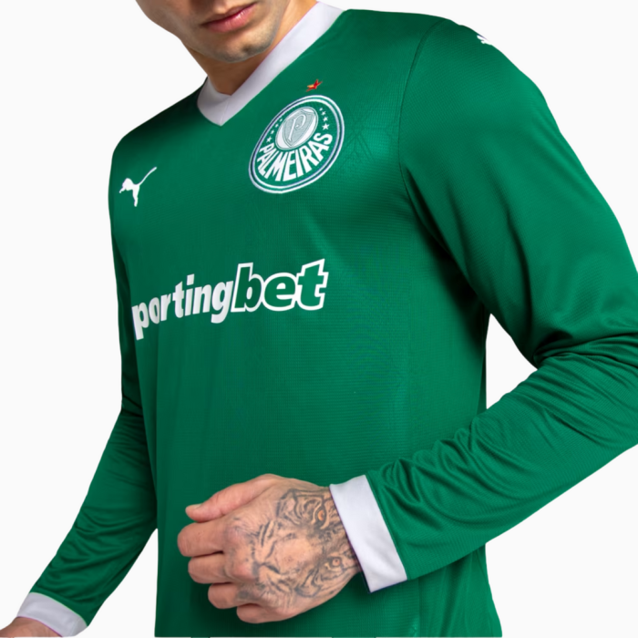 Palmeiras 2025/26 Home Jersey Long Sleeve – Fan Version - Image 3