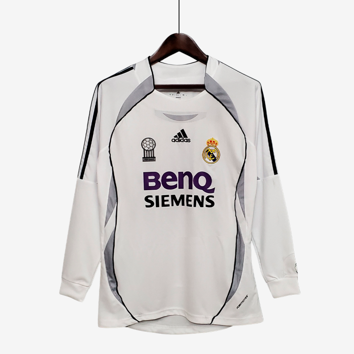 Real Madrid 2006/07 Home Jersey Long Sleeve - Retro Version - Image 1