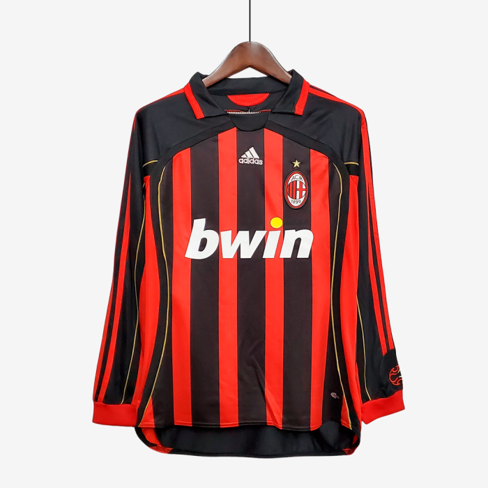 AC Milan 2006/07 Home Jersey Long Sleeve - Retro Version - Image 1
