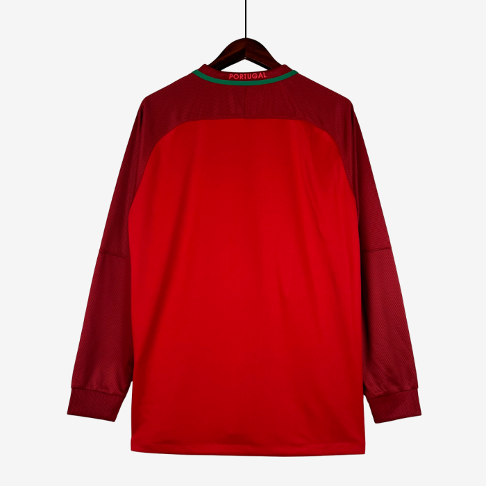 Portugal 2016 Home Jersey Long Sleeve – Retro Version - Image 8