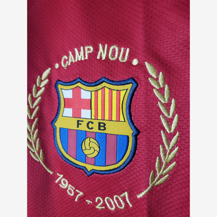 Barcelona 2007/08 Home Jersey Long Sleeve - Retro Version - Image 3