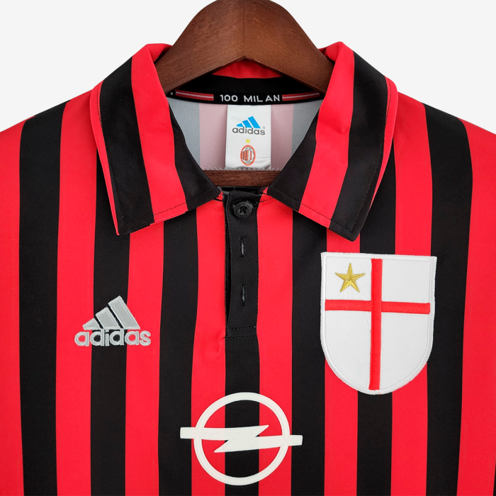 AC Milan 1999/00 Home Jersey Long Sleeve – Retro Version - Image 8