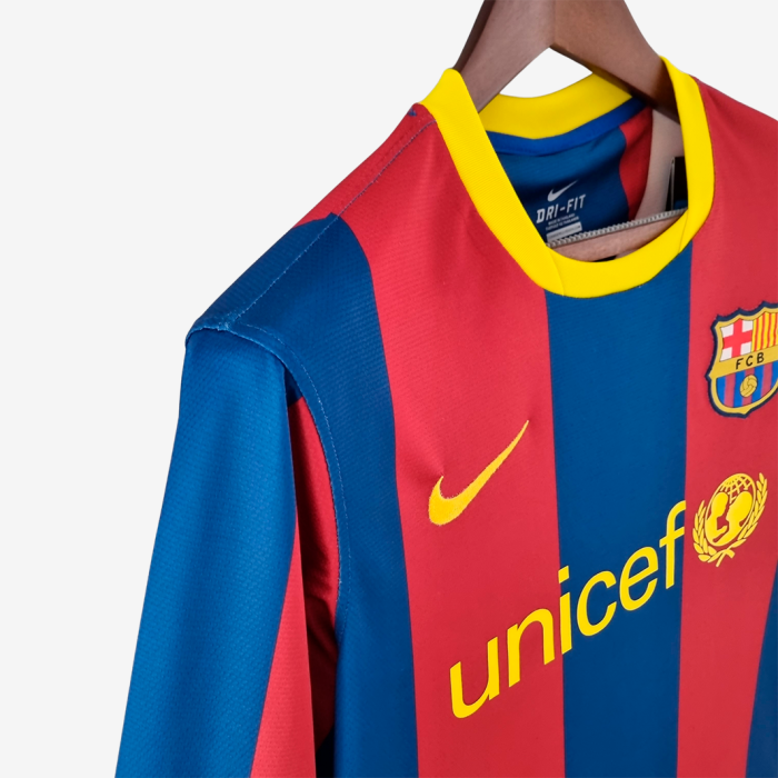 Barcelona 2010/11 Home Jersey Long Sleeve – Retro Version - Image 8