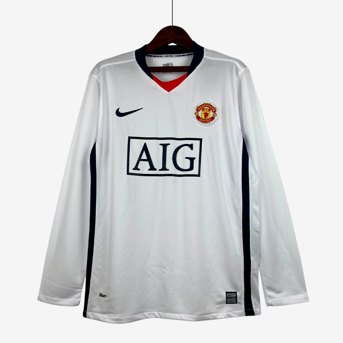 Manchester United 2007/08 Away Jersey Long Sleeve – Retro Version - Image 1