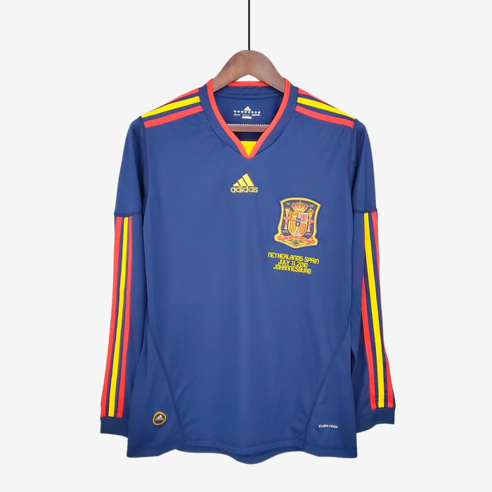 Spain 2010 Away Jersey Long Sleeve – Retro Version - Image 1
