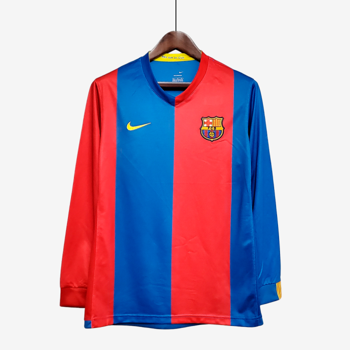Barcelona 2006/07 Home Jersey Long Sleeve - Retro Version - Image 1