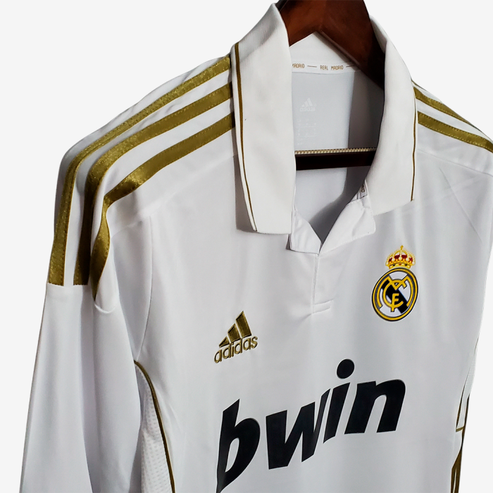 Real Madrid 2011/12 Home Jersey Long Sleeve - Retro Version - Image 9
