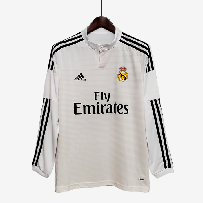 Real Madrid 2014/15 Home Jersey Long Sleeve - Retro Version - Image 1