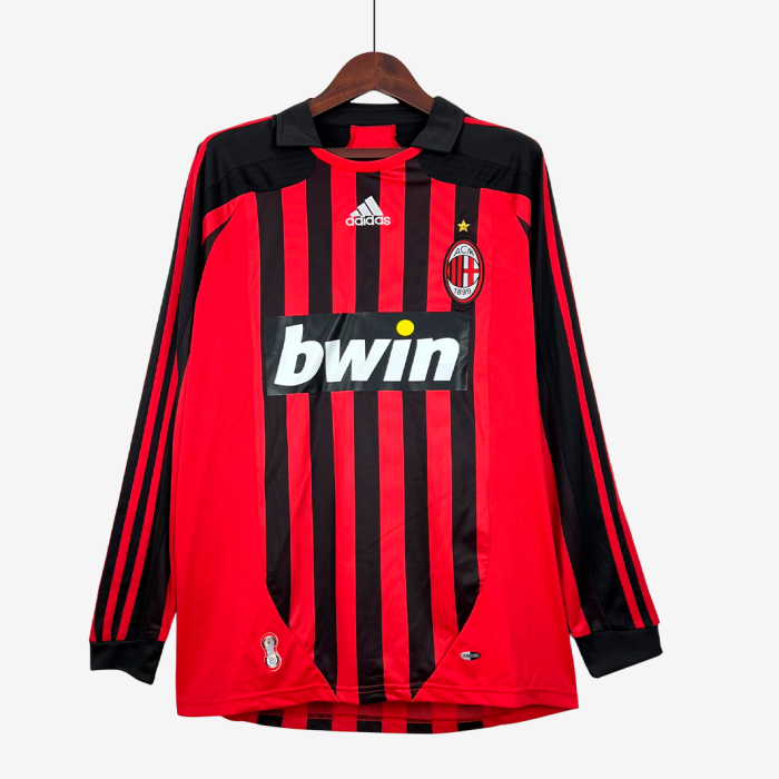 AC Milan 2007/08 Home Jersey Long Sleeve – Retro Version - Image 1