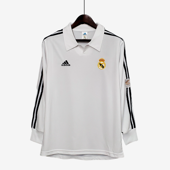 Real Madrid 2002/03 Home Jersey Long Sleeve - Retro Version - Image 1