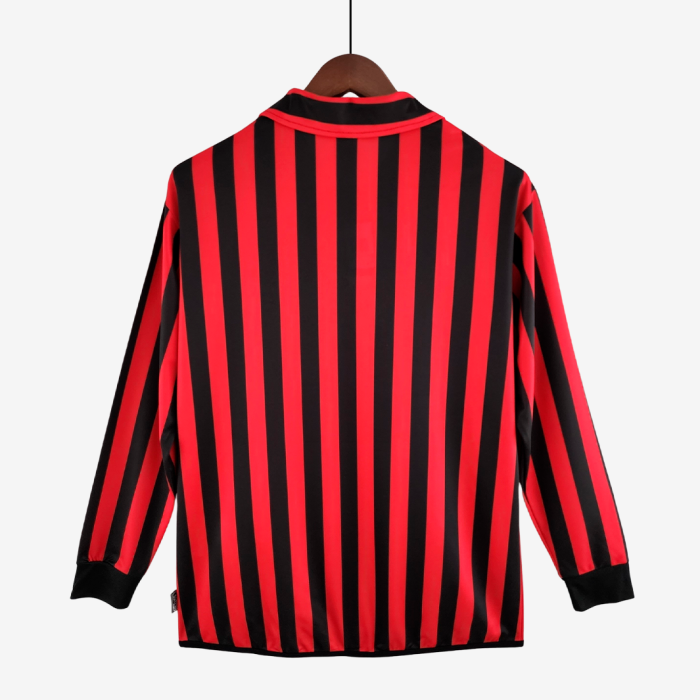 AC Milan 1999/00 Home Jersey Long Sleeve – Retro Version - Image 9