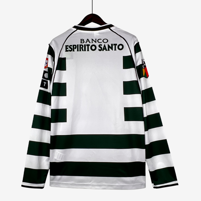 Sporting 2001/03 Home Jersey Long Sleeve - Retro Version - Image 6