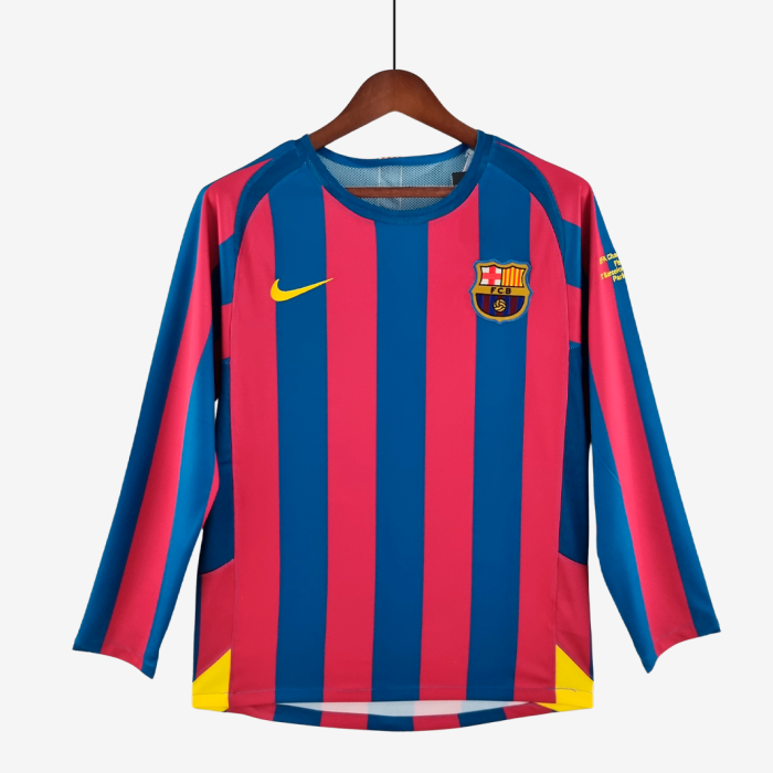 Barcelona 2005/06 Home Jersey Long Sleeve – Retro Version - Image 1