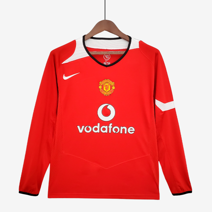 Manchester United 2004/06 Home Jersey Long Sleeve – Retro Version - Image 1
