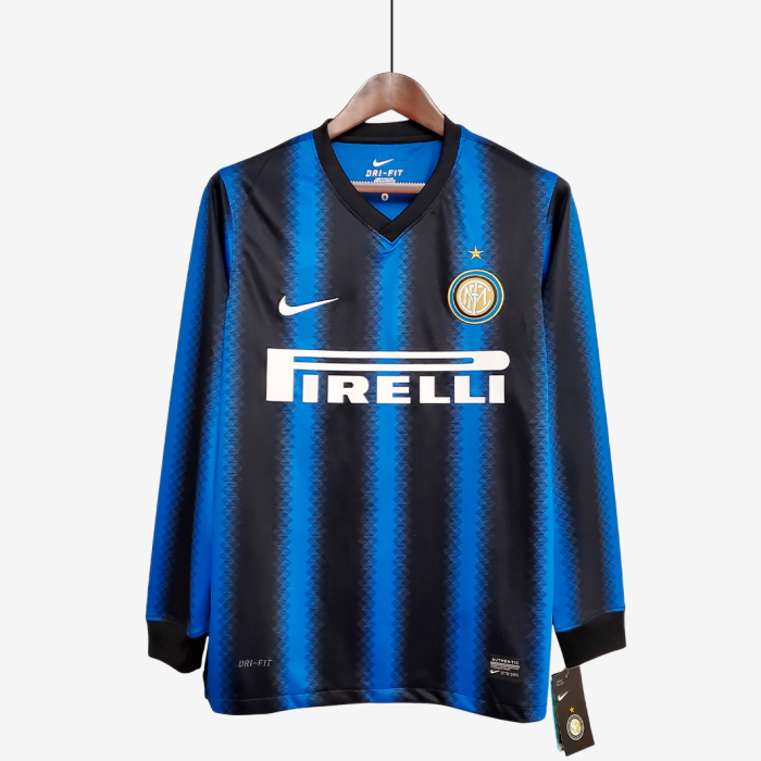 Inter Milan 2010/11 Home Jersey Long Sleeve - Retro Version - Image 1