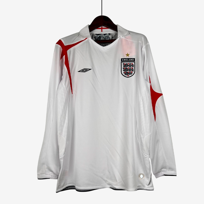 England 2006 Home Jersey Long Sleeve – Retro Version - Image 1