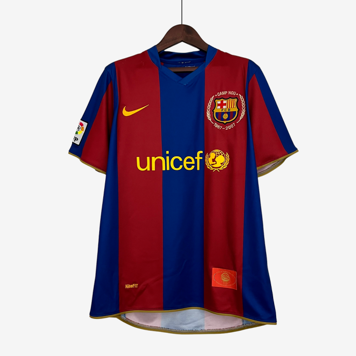Barcelona 2007/08 Home Jersey – Retro Version - Image 1