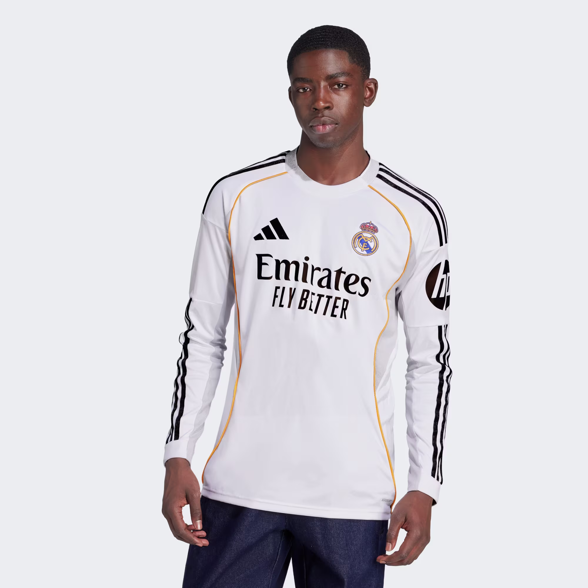 Real Madrid 2025/26 Home Jersey Long Sleeve – Fan Version - Image 1