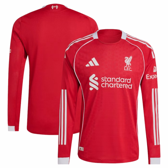 Liverpool 2025/26 Home Jersey Long Sleeve – Fan Version - Image 7