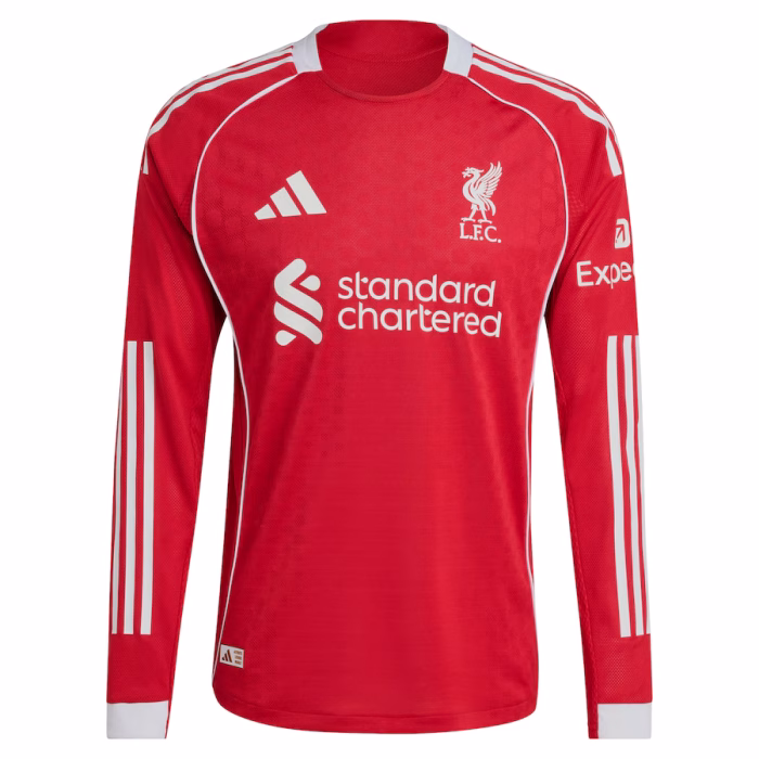 Liverpool 2025/26 Home Jersey Long Sleeve – Fan Version - Image 6