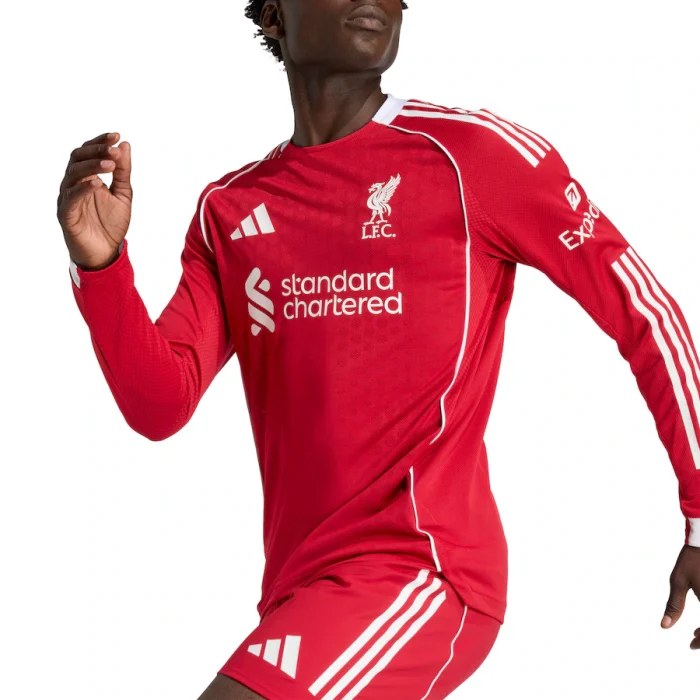 Liverpool 2025/26 Home Jersey Long Sleeve – Fan Version - Image 3