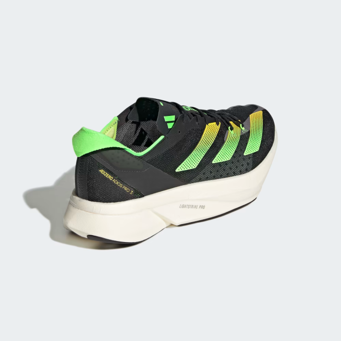 Adidas adizero Adios Pro 3 Core Black Solar Green - Image 5